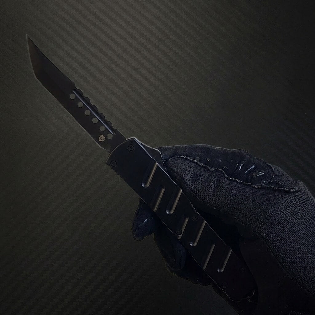 Venom X3 Nighthawk D/A Auto OTF Knife - Black (Black Spartan)
