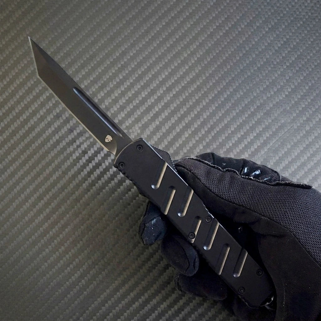 Venom X3 Nighthawk D/A Auto OTF Knife - Black (Black Tanto)