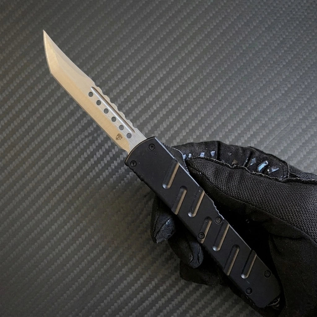 Venom X3 Nighthawk D/A Auto OTF Knife - Black (Satin Spartan)