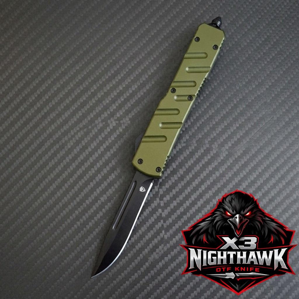 Venom X3 Nighthawk D/A Auto OTF Knife - OD (Black DP)