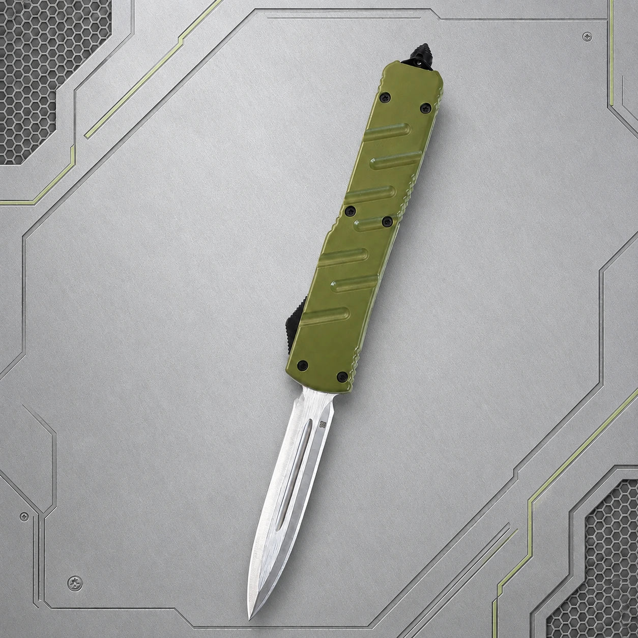 Venom X3 Nighthawk OTF Knife – OD Green, Satin Double Edge 3.25