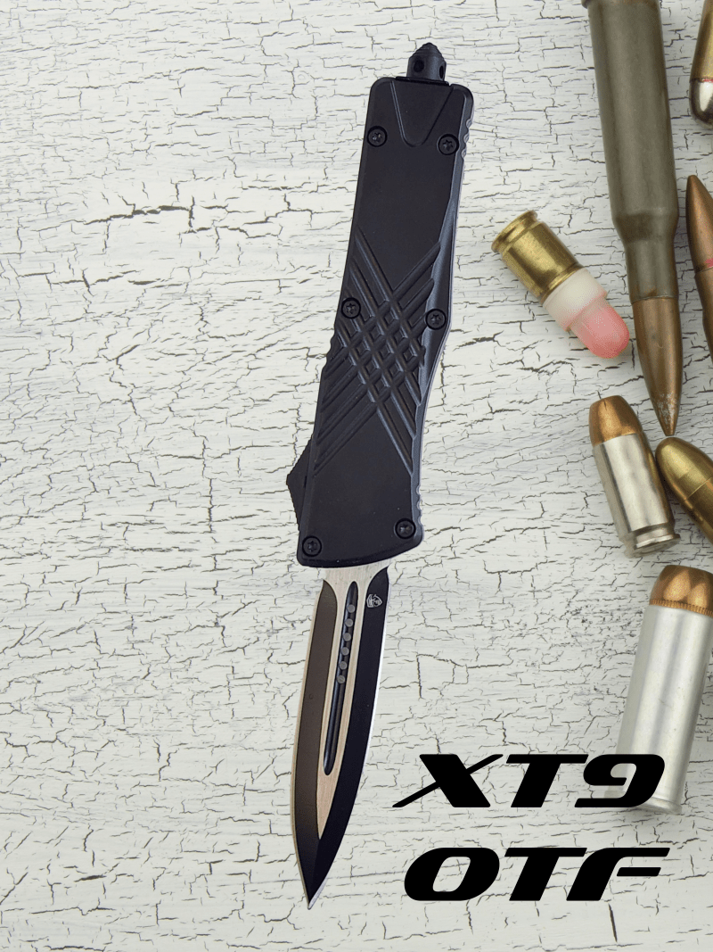 Venom XT9 OTF Knife - Black (Double Edge 3.25").