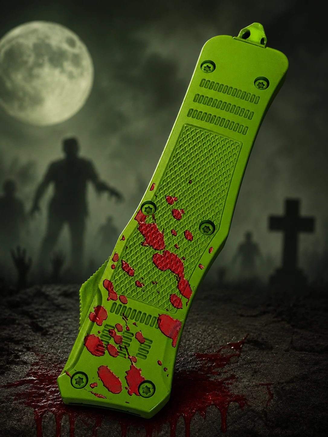 Venom 4TR ELITE Zombie Gen 2 OTF Knife - (Black Drop Point 3.4)