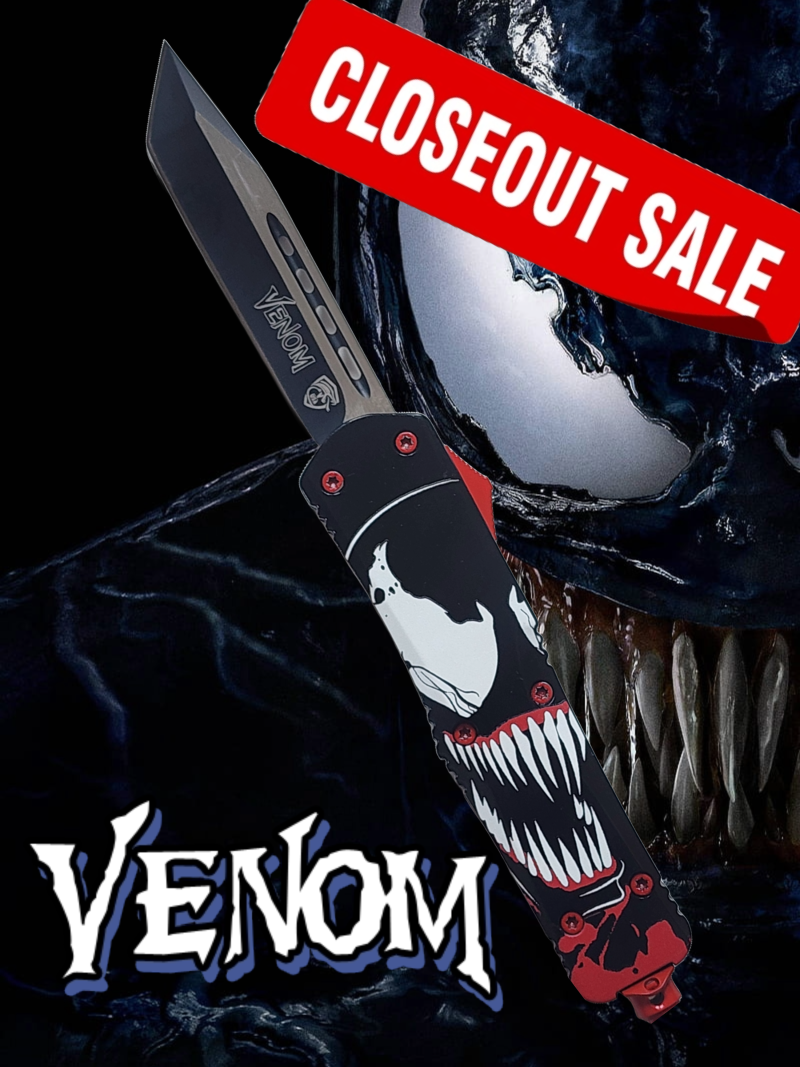 Venom 692 VENOM Edition OTF Knife - Black (Tanto 3.4").