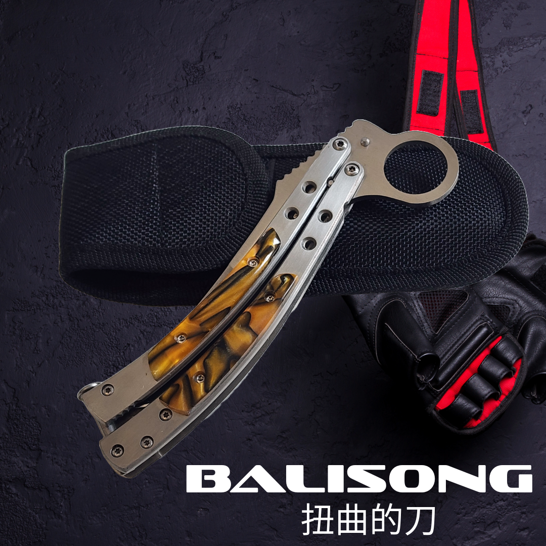 Venom Ultimate Warrior Balisong Butterfly Knife (Satin 3.55").