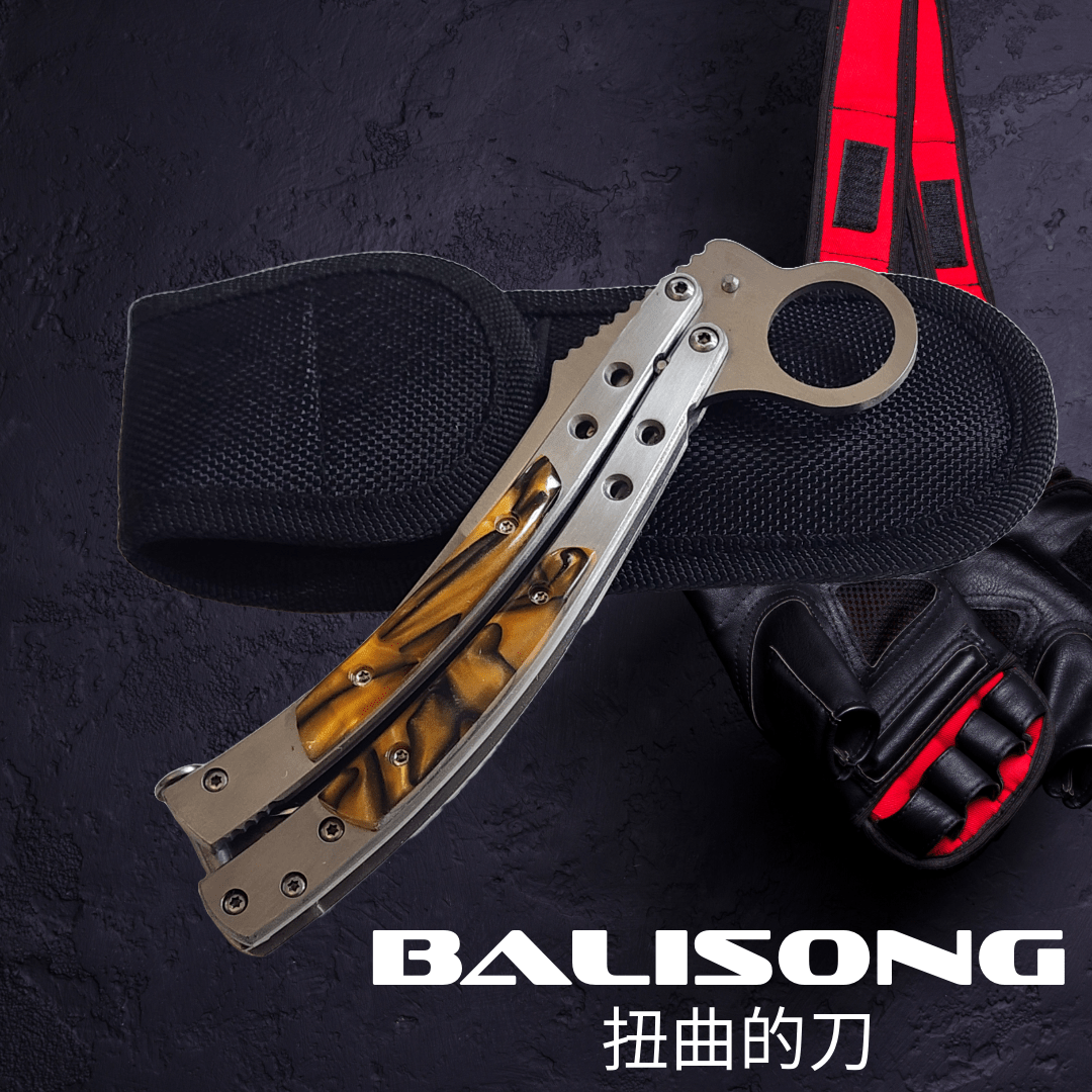 Venom Ultimate Warrior Balisong Butterfly Knife (Satin 3.55").