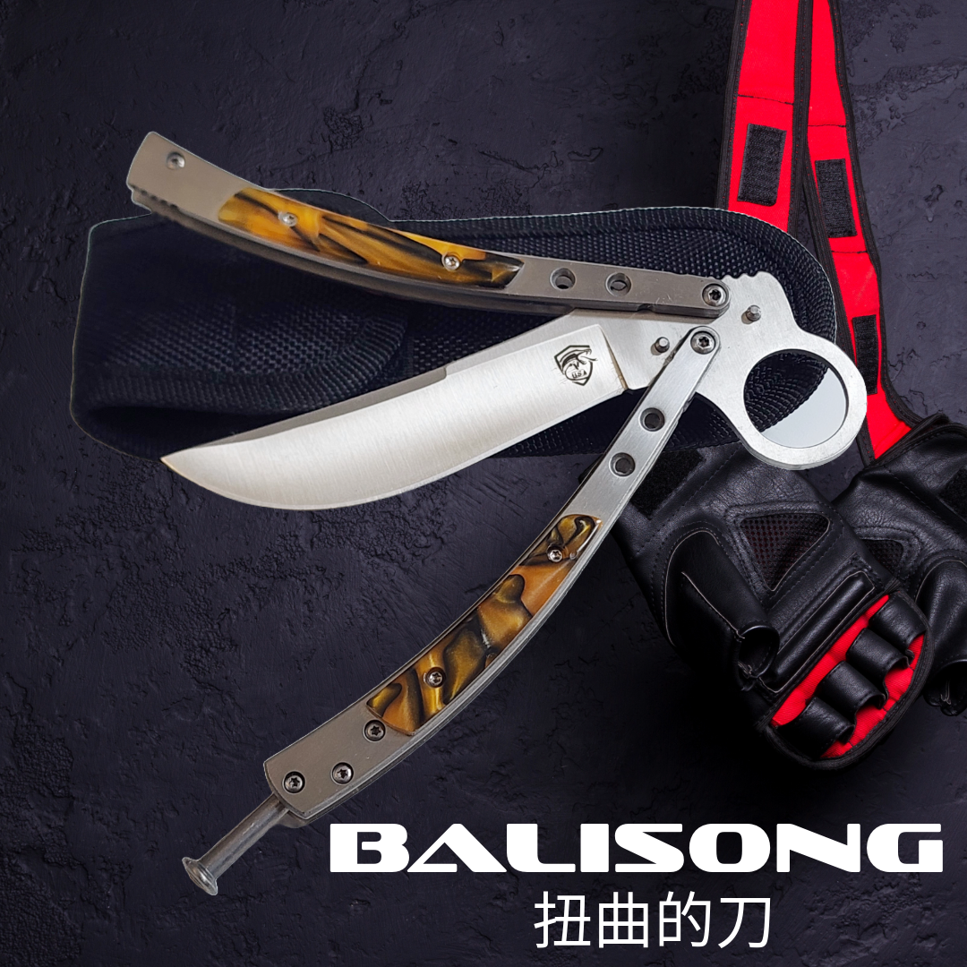 Venom Ultimate Warrior Balisong Butterfly Knife (Satin 3.55").