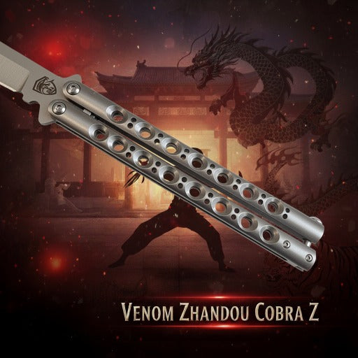 Venom Zhandou Cobra Z Butterfly Knife (Drop Point 3.5)