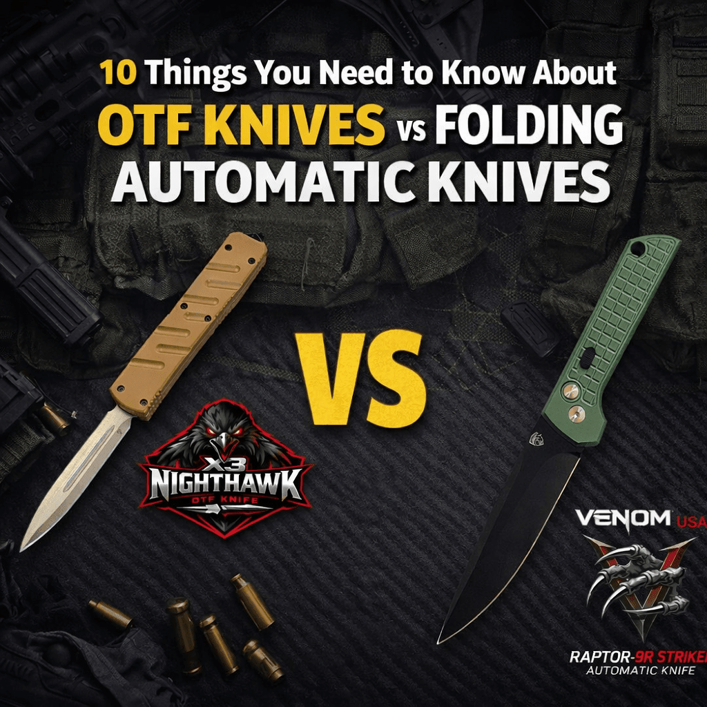 10 Things You Need to Know About OTF Knives vs Folding Automatic Knives..