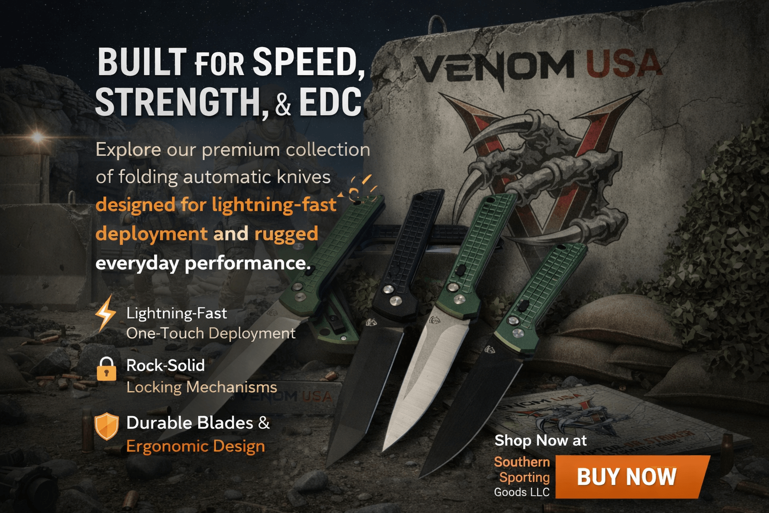 Raptor-9R Striker | Venom USA Automatic Tactical Knives