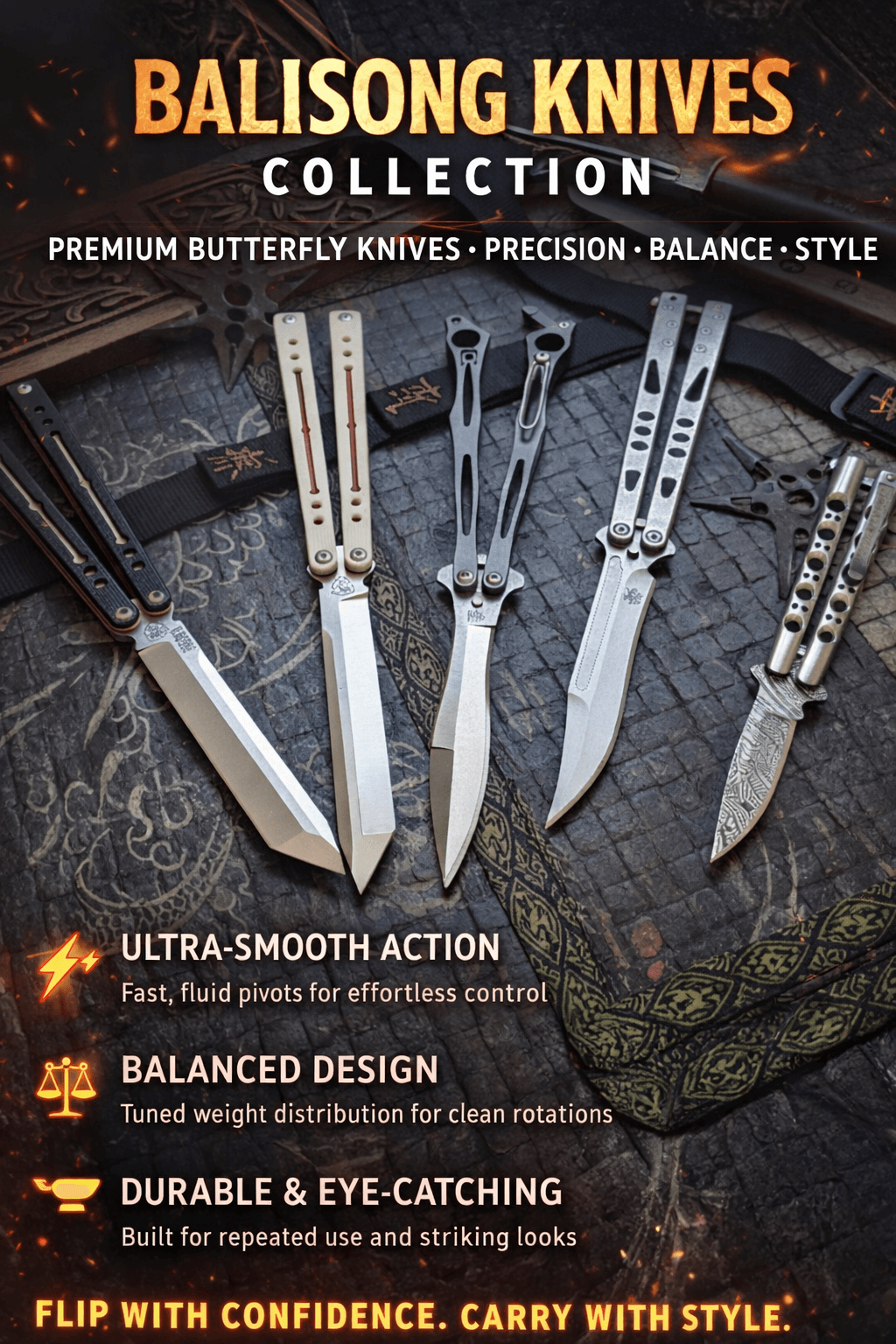 Premium Butterfly Knives • Precision • Balance • Style
