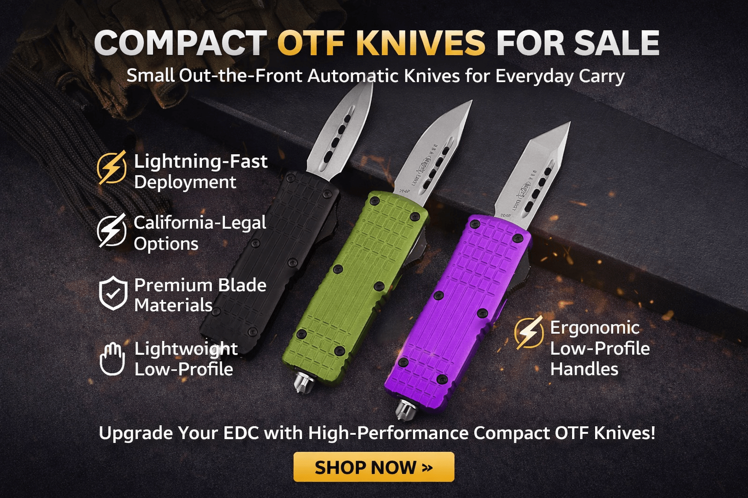 Small Out-the-Front Automatic Knives Built for Everyday Carry