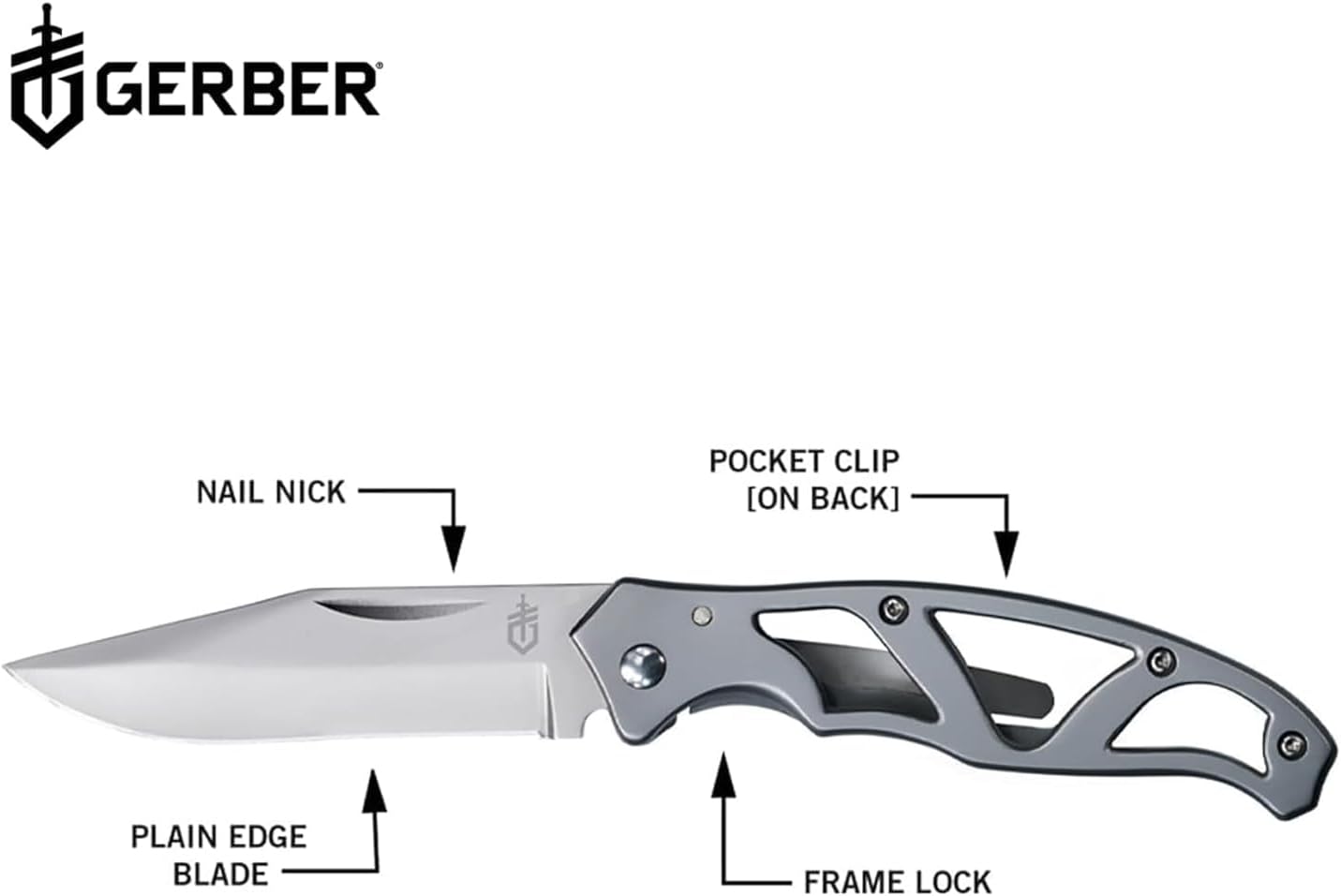 Gerber Paraframe Mini Folding Pocket Knife Stainless Steel