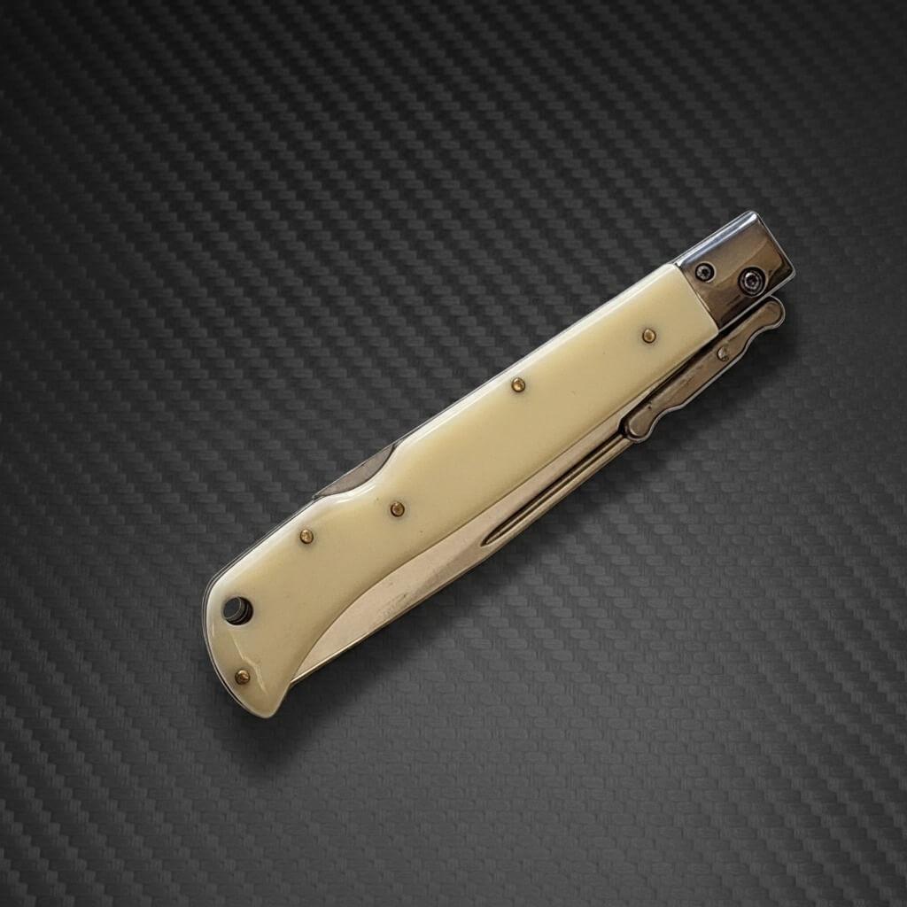 Italian Swinguard AKC 11 Italian Roma Swinguard Automatic Ivory with 4.62 Polished blade