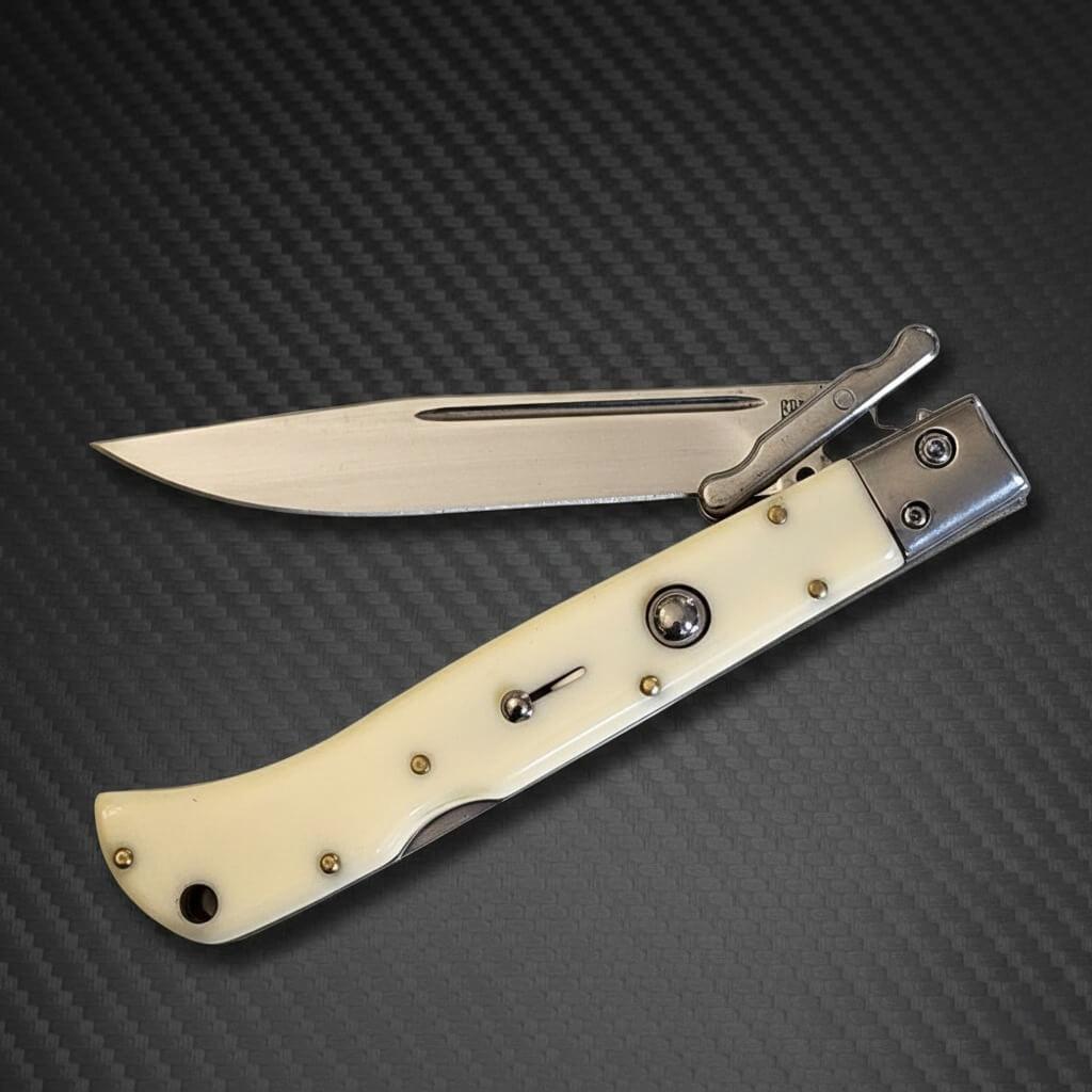 Italian Swinguard AKC 11 Italian Roma Swinguard Automatic Ivory with 4.62 Polished blade