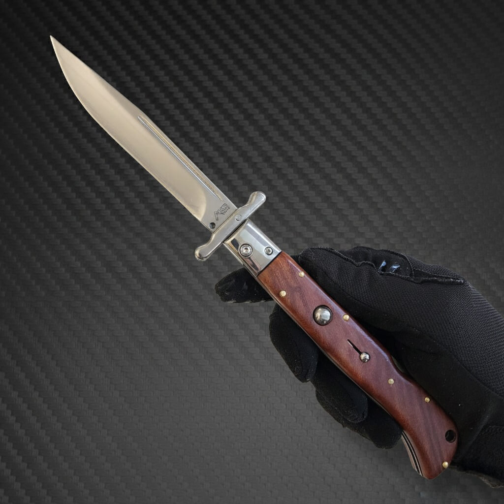 AKC 11" Italian Roma Swinguard Automatic - Wood (4.62" Polished)