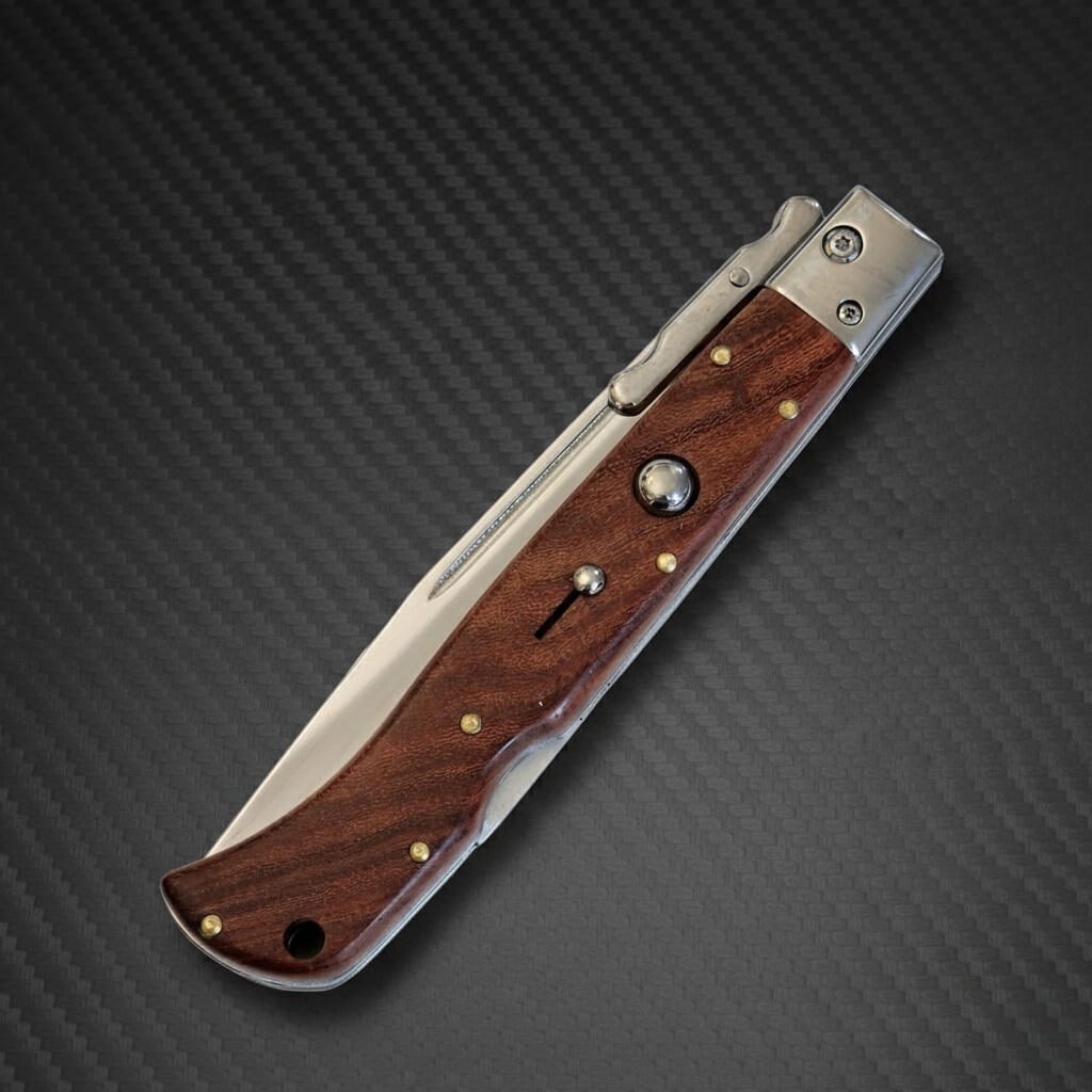 AKC 11" Italian Roma Swinguard Automatic - Wood (4.62" Polished)