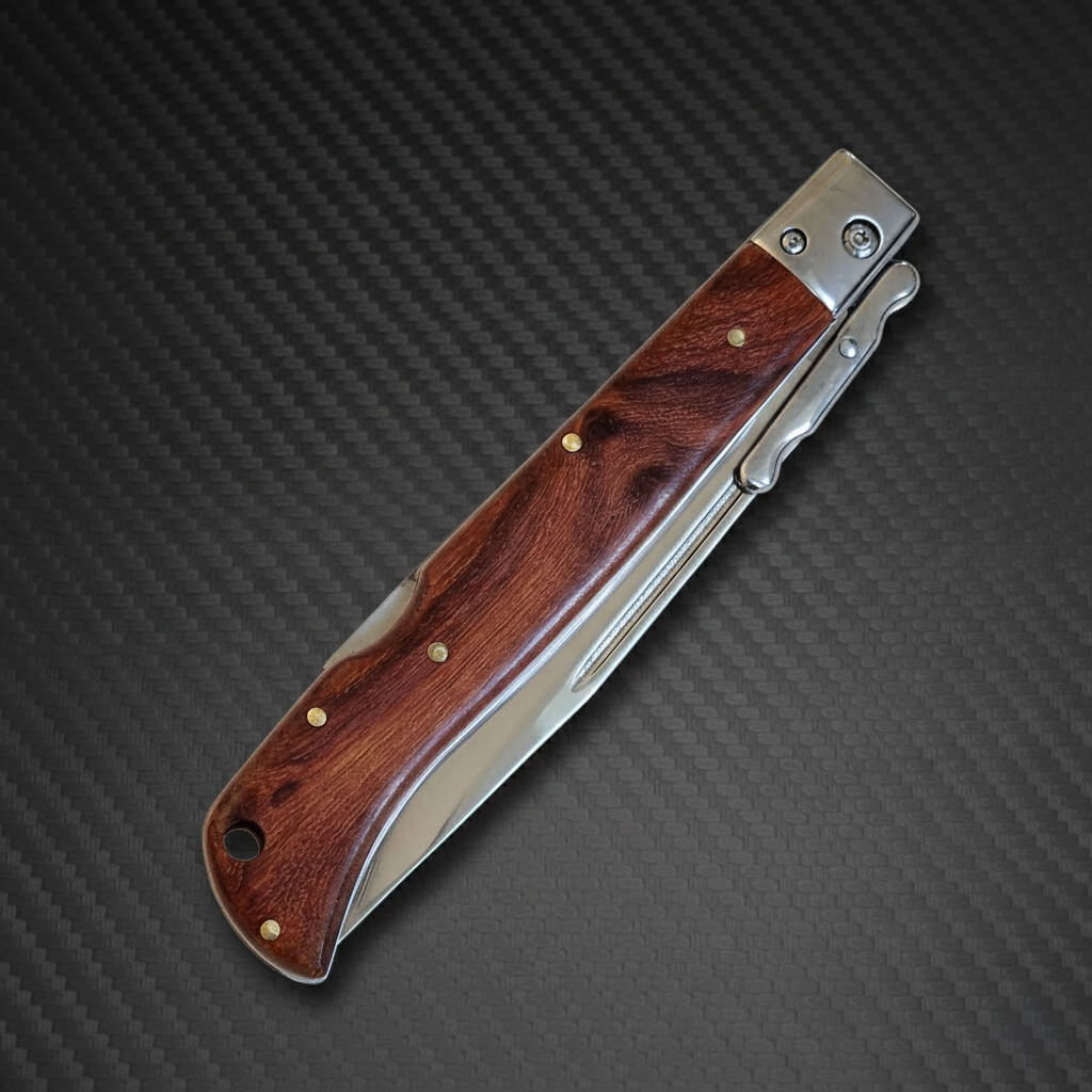 AKC 11" Italian Roma Swinguard Automatic - Wood (4.62" Polished)