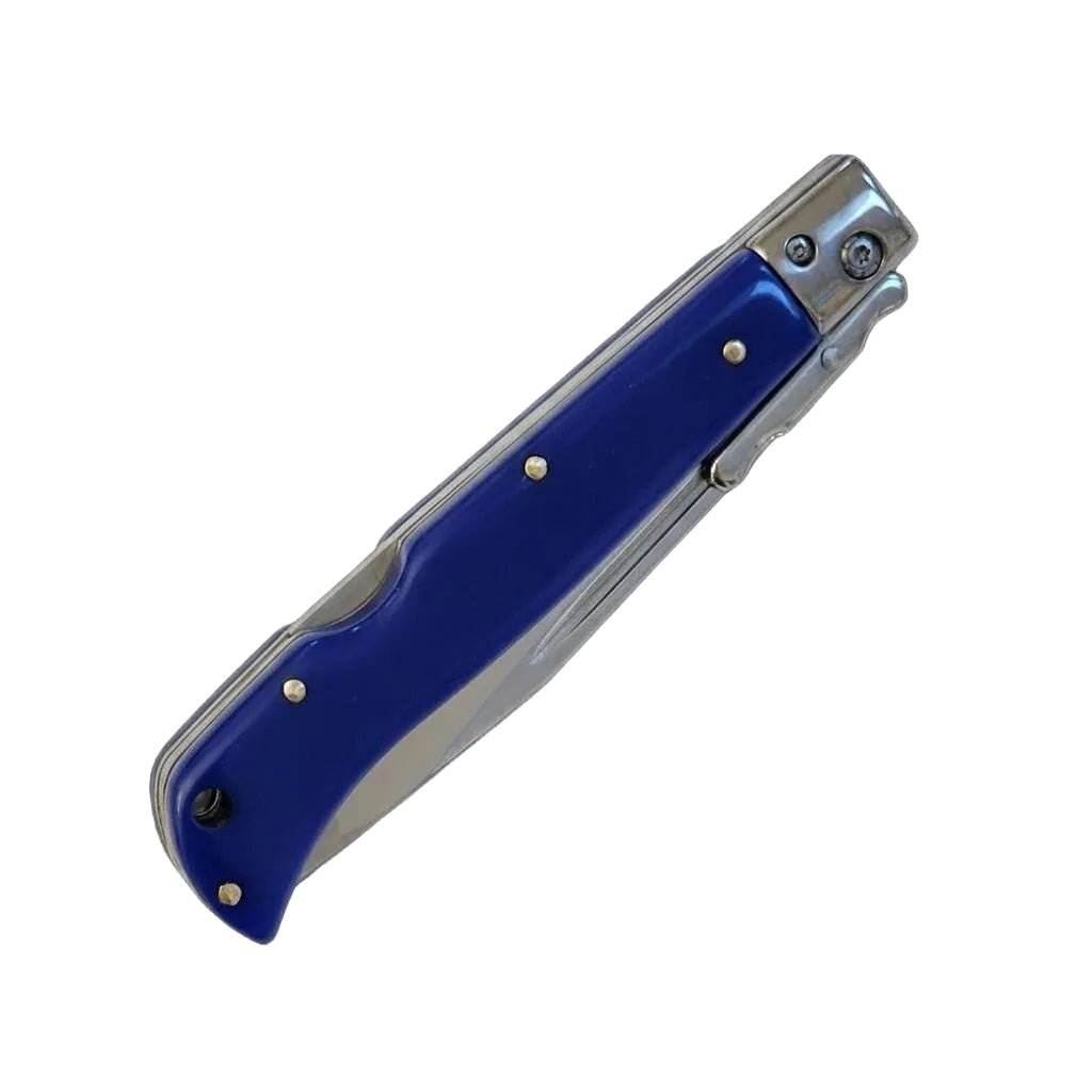 AKC 9-inch Italian Roma Swinguard Automatic - Blue, Polished, Durable Swings