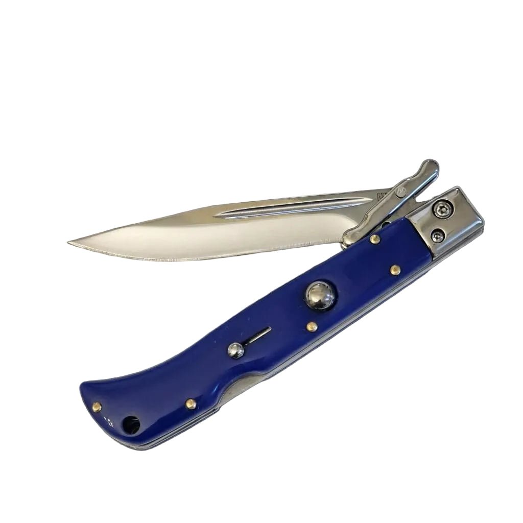 AKC 9-inch Italian Roma Swinguard Automatic - Blue, Polished, Durable Swings