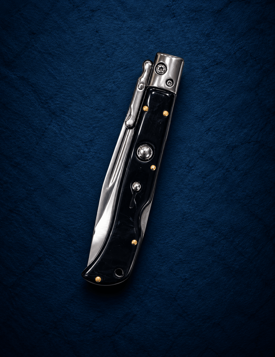 AKC 9 Italian Roma Swinguard Automatic - Fractured Onyx (3.75 Polished)