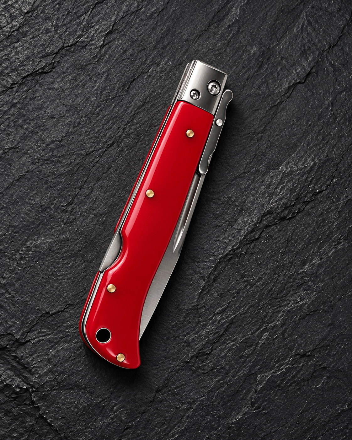 AKC 9 Italian Roma Swinguard Automatic - Red (3.75 Polished)