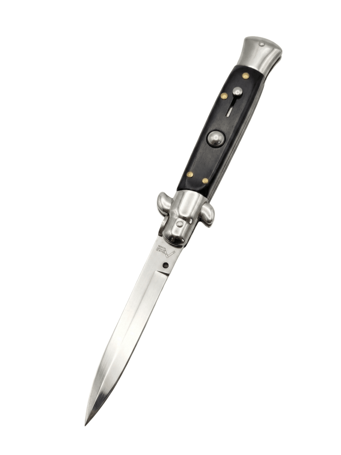 AKC 9 Italian Stiletto Dark Coffee Automatic Knife - (3.75 Bayonet)