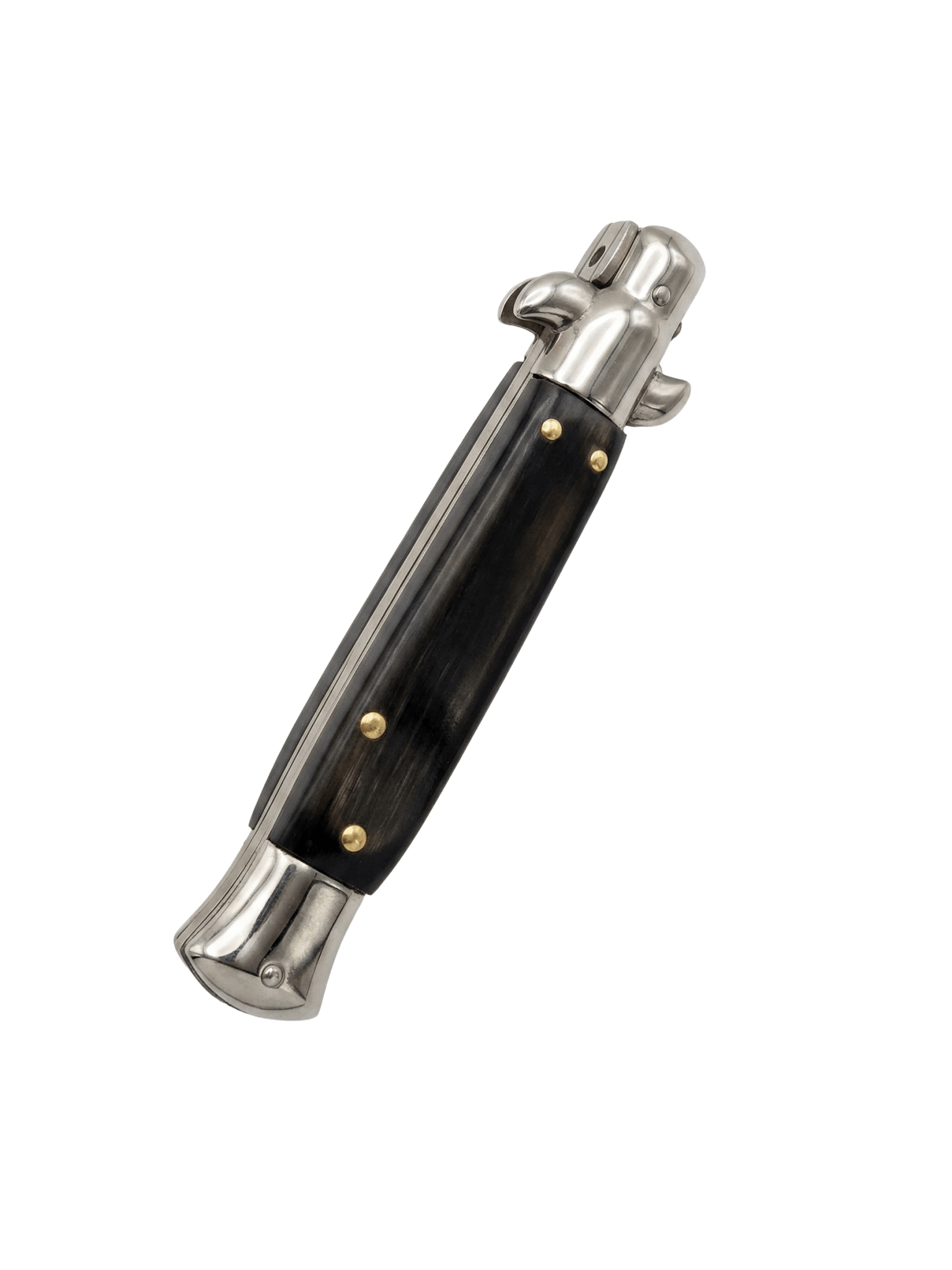 AKC 9 Italian Stiletto Dark Coffee Automatic Knife - (3.75 Bayonet)