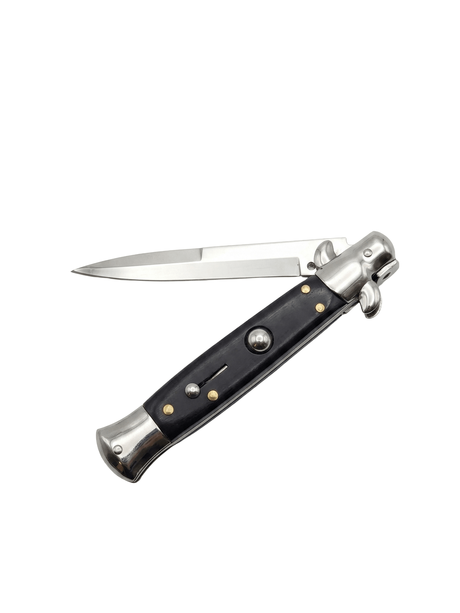 AKC 9 Italian Stiletto Dark Coffee Automatic Knife - (3.75 Bayonet)
