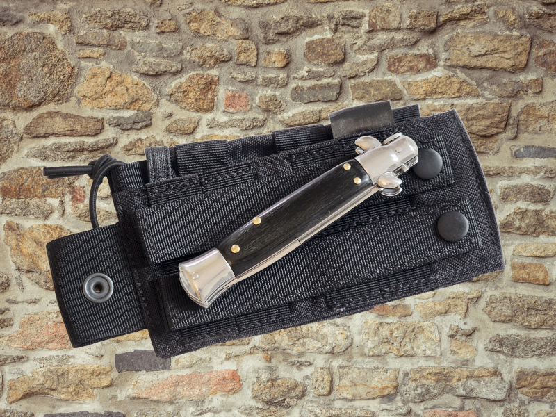 AKC 9" Italian Stiletto Dark Coffee Automatic Knife - (3.75" Bayonet).