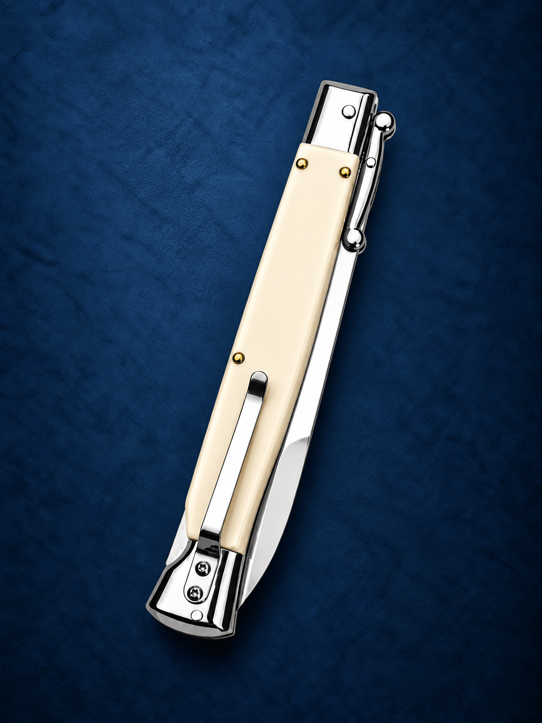 AKC Italian 11 Ivory Auto Swinguard - Polished Bayonet