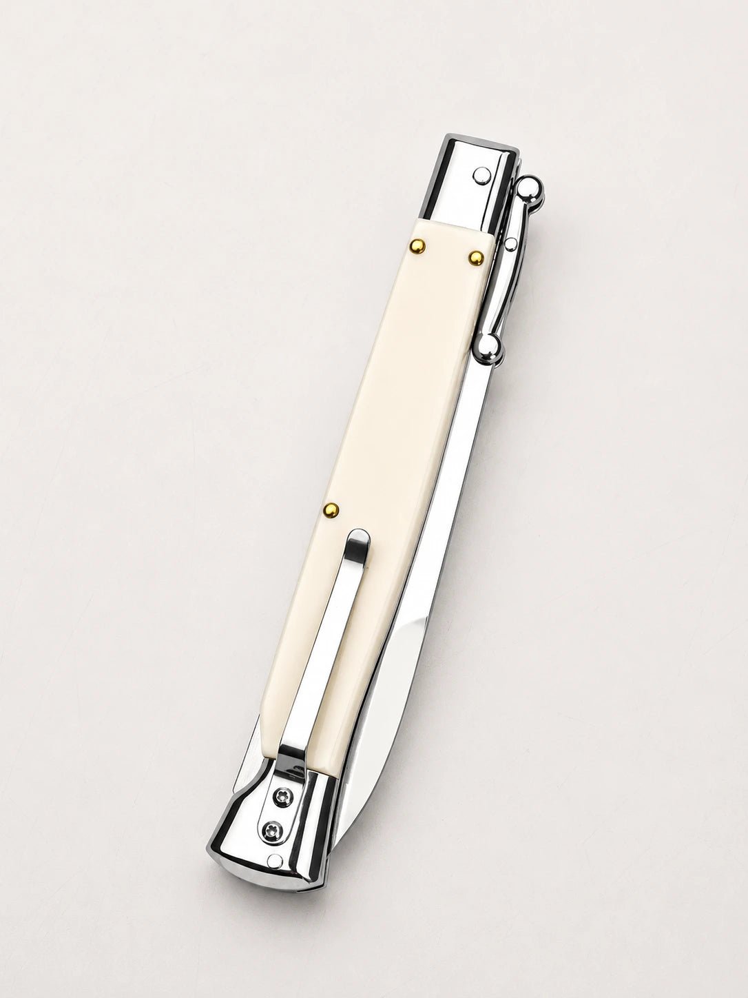 AKC Italian 11 Ivory Auto Swinguard - Polished Bayonet