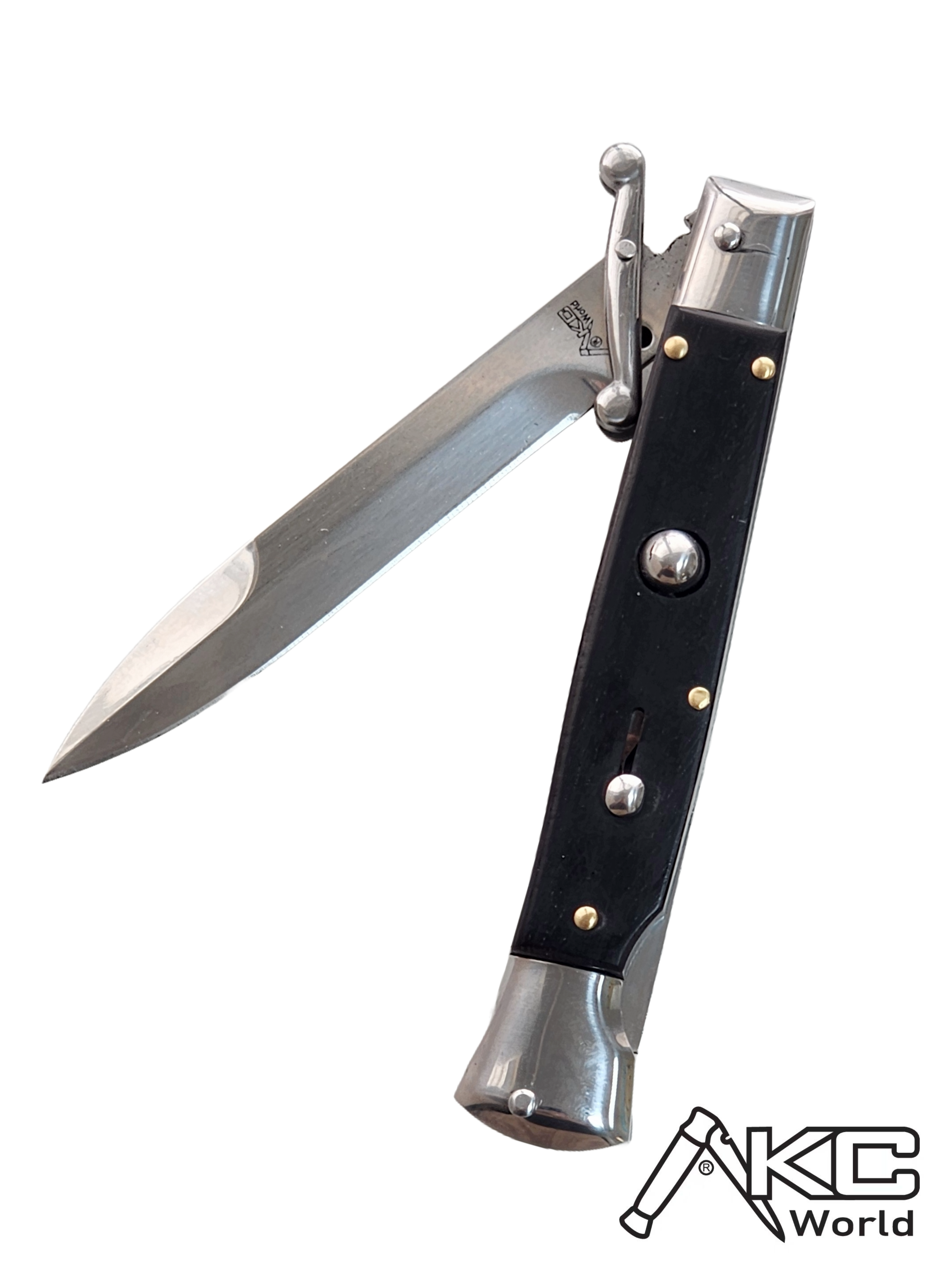 AKC Swinguard 9" Automatic Knife Black (4" Polish Bayonet)