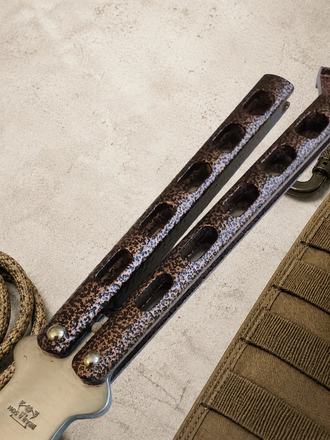 Bear & Son 30th Anniversary 114 Copper Vein Butterfly Knife (4.3 Satin)