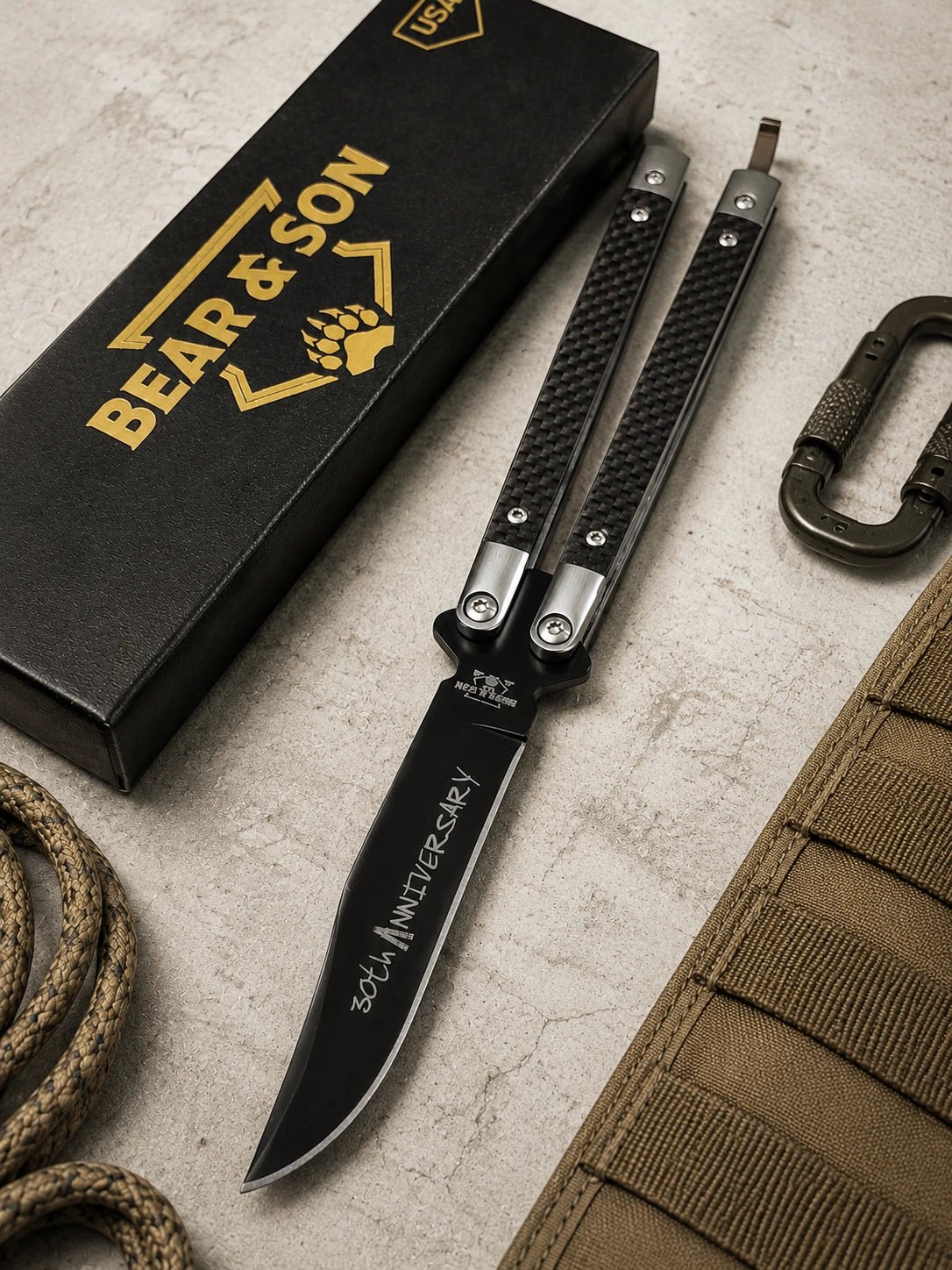 Bear & Son 30th Anniversary Carbon Fiber Butterfly (5 Black)