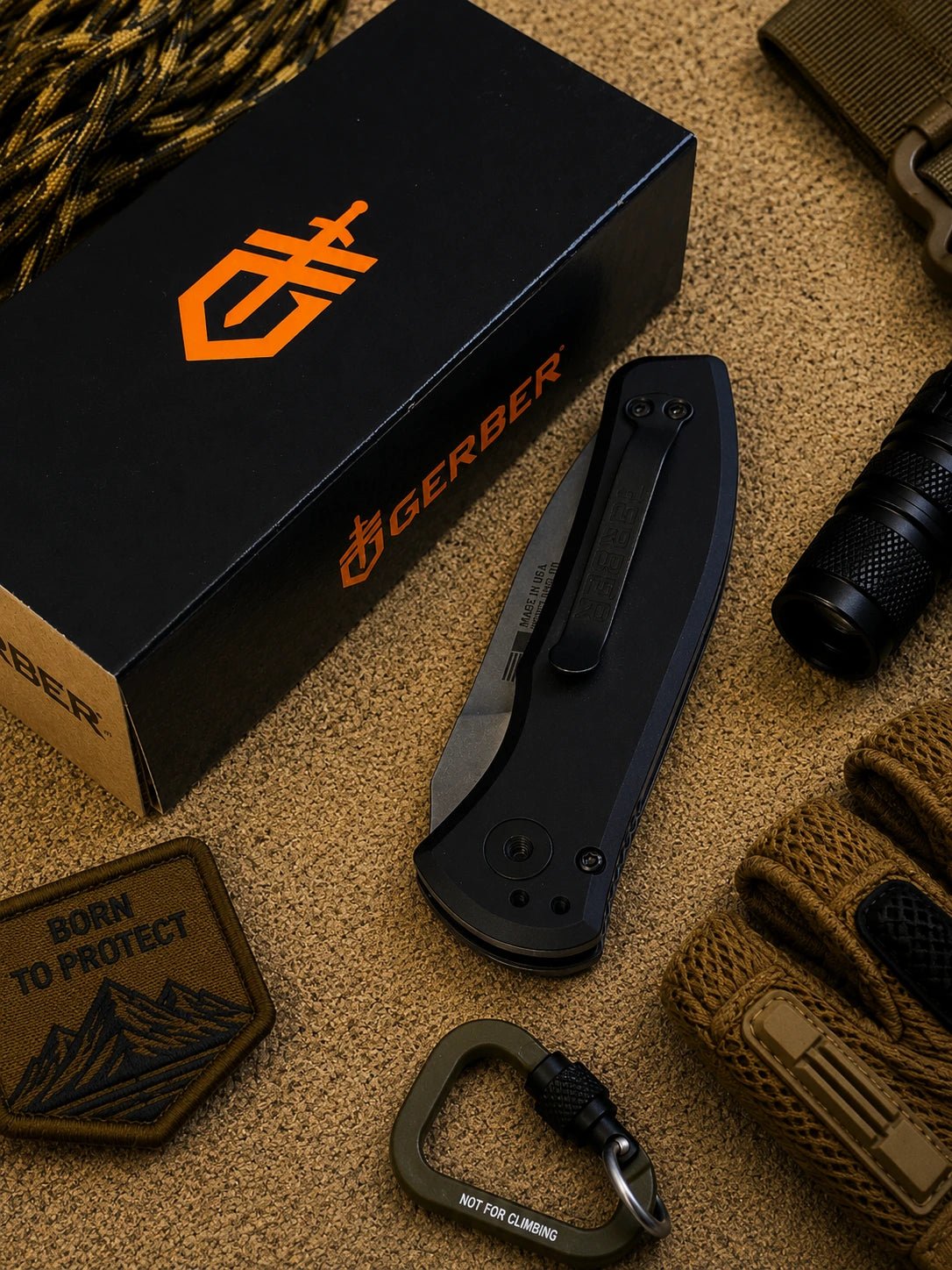Gerber Empower Automatic Knife Black/White Armor Grip (3.25" SW)