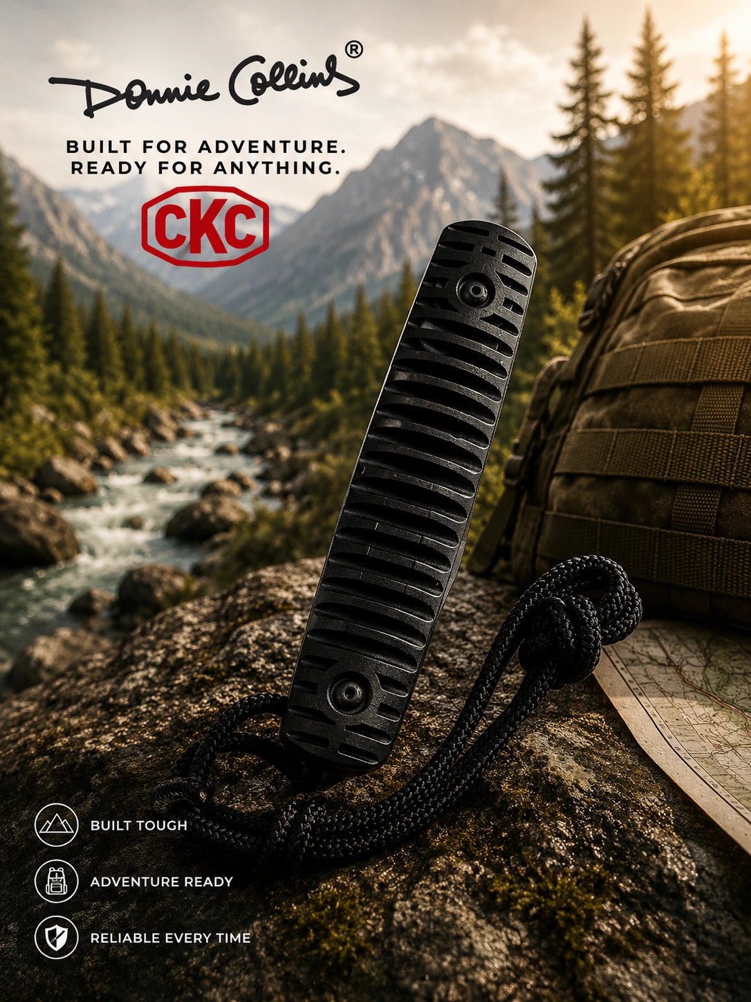 Colonial Knife Co. Auto Ranger Automatic Knife Black Polymer (2.75 Black Serr)
