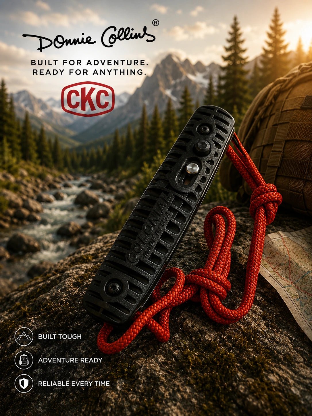 Colonial Knife Co. Auto Ranger Automatic Knife Black Polymer (2.75 Satin Serr)