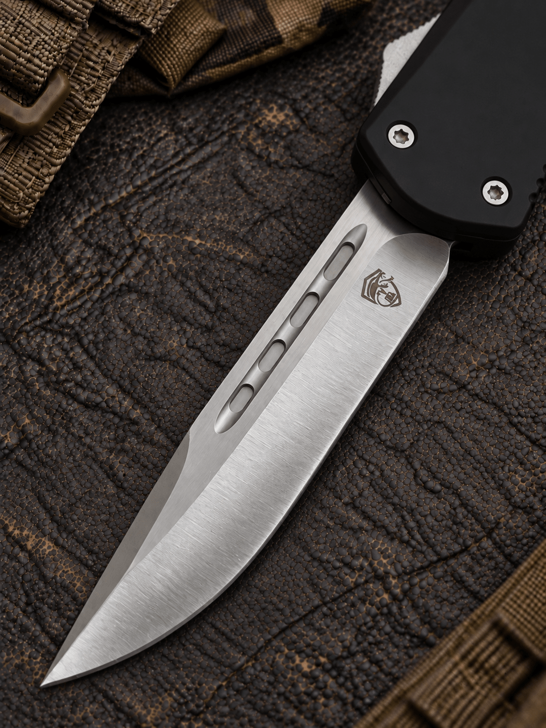 Delta S1 Tactical OTF Automatic Knife – 3.61" Satin Drop Point Blade