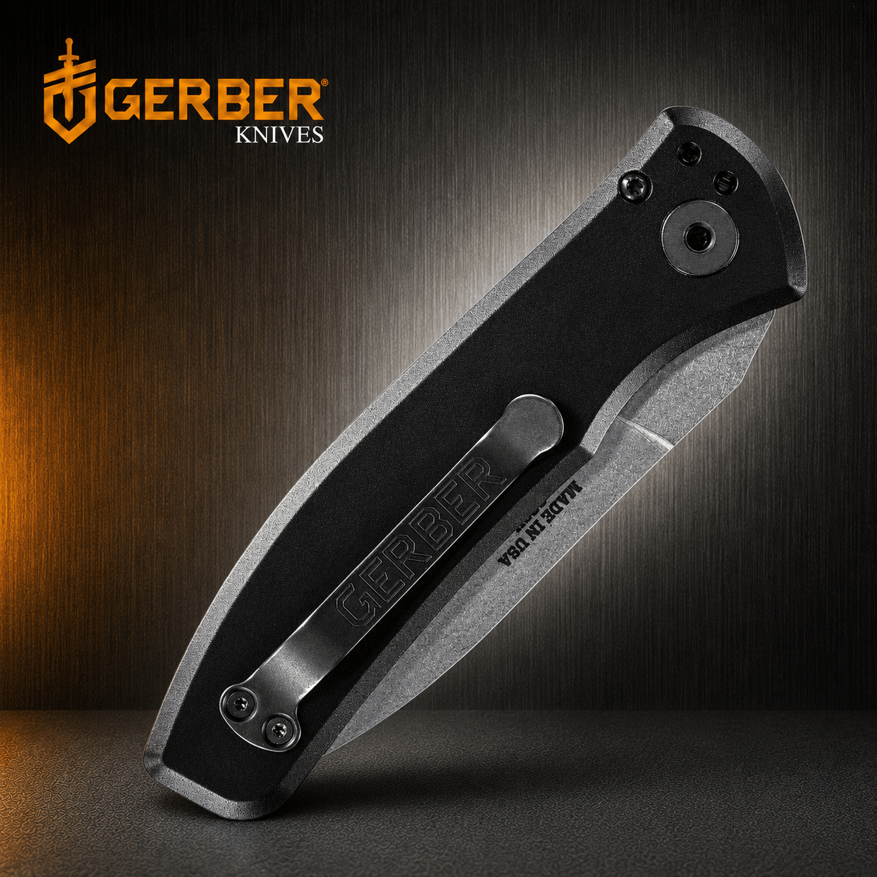 Gerber Empower Automatic Knife BlackWhite Armor Grip (3.25 SW)