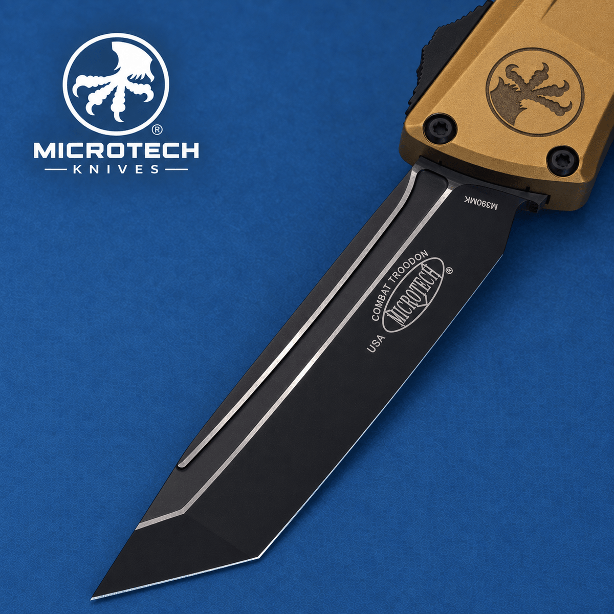 Microtech Combat Troodon Gen III TE Tan Aluminum Automatic Knife