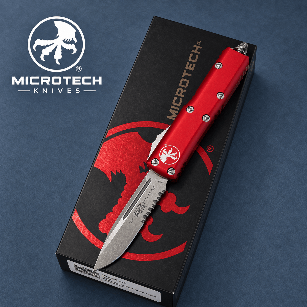 Microtech UTX-85 SE OTF Automatic Knife  Red  (3.1 SW)