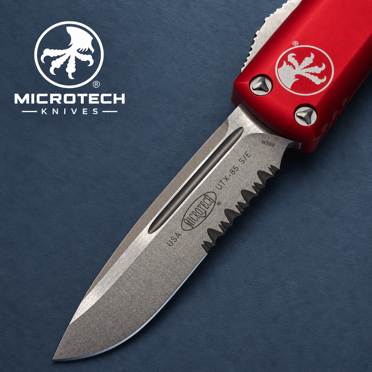 Microtech UTX-85 SE OTF Automatic Knife  Red  (3.1 SW)