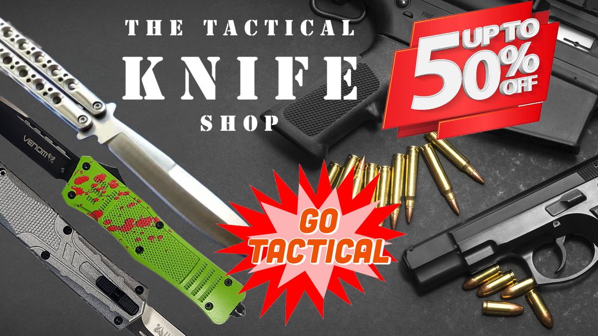 Tactical Knife Shop - Buy OTF Knives, Balisong Knives, Butterfly Knives, Italian Switchblade Knives and Folding Automatic Knives. Discounted Prices on Tactical Style Knives