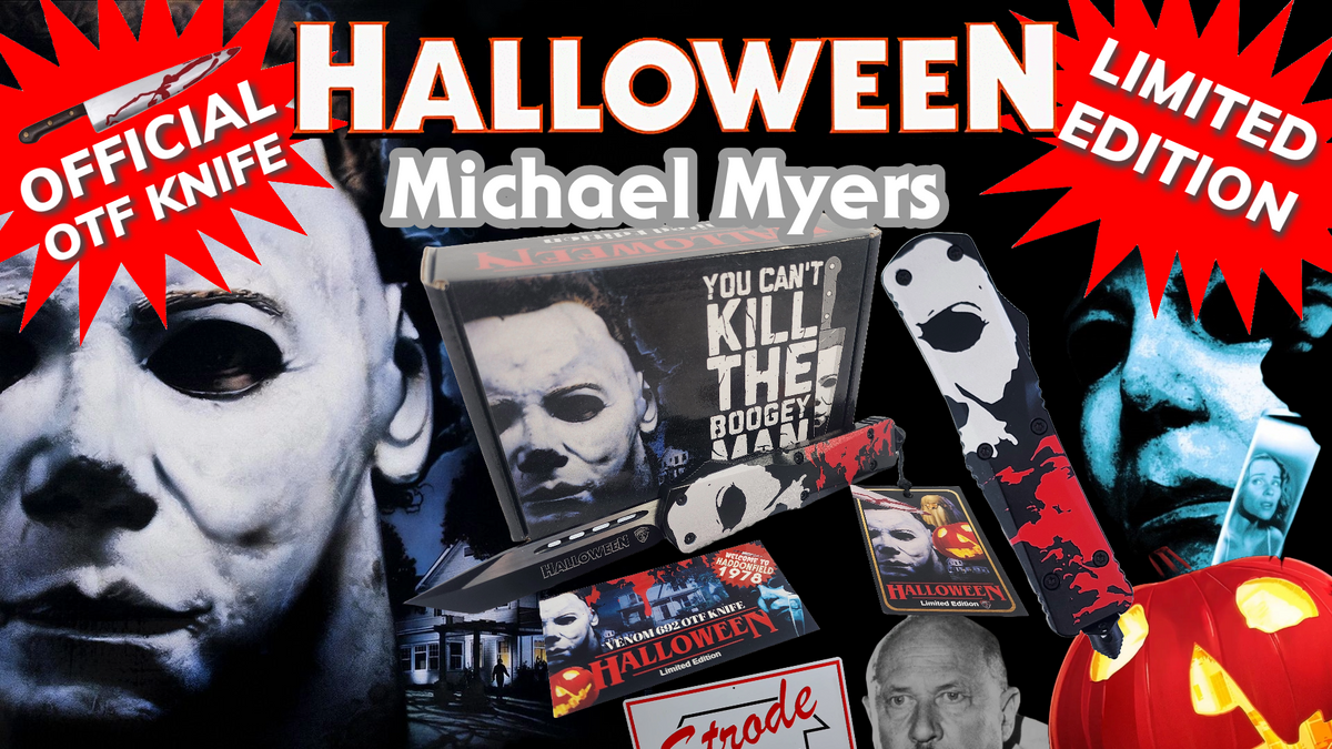Limited Edition Michael Myers Halloween Knife - Out the Front OTF Automatic Knife - Horror Movie Knives
