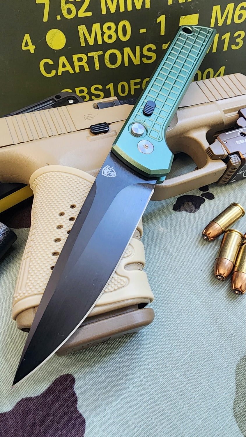 Raptor-9R Striker Automatic Knife OD (Black DP 3.5")