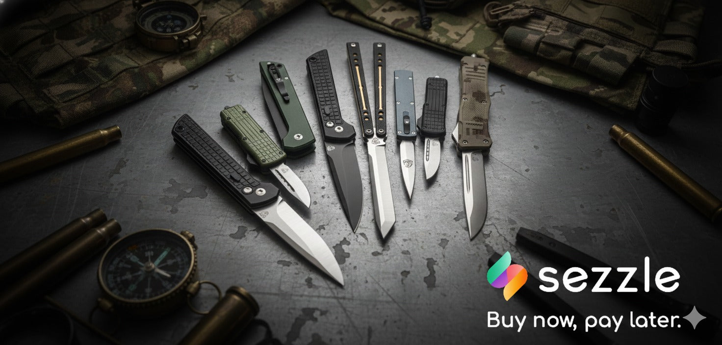 Shop for OTF knives with Sezzle Buy Now Pay Later Plan