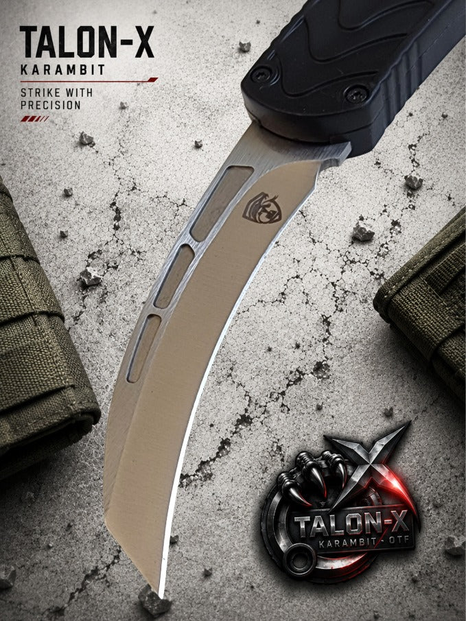 Talon-X Karambit OTF Automatic Knife - Hawksbill Satin