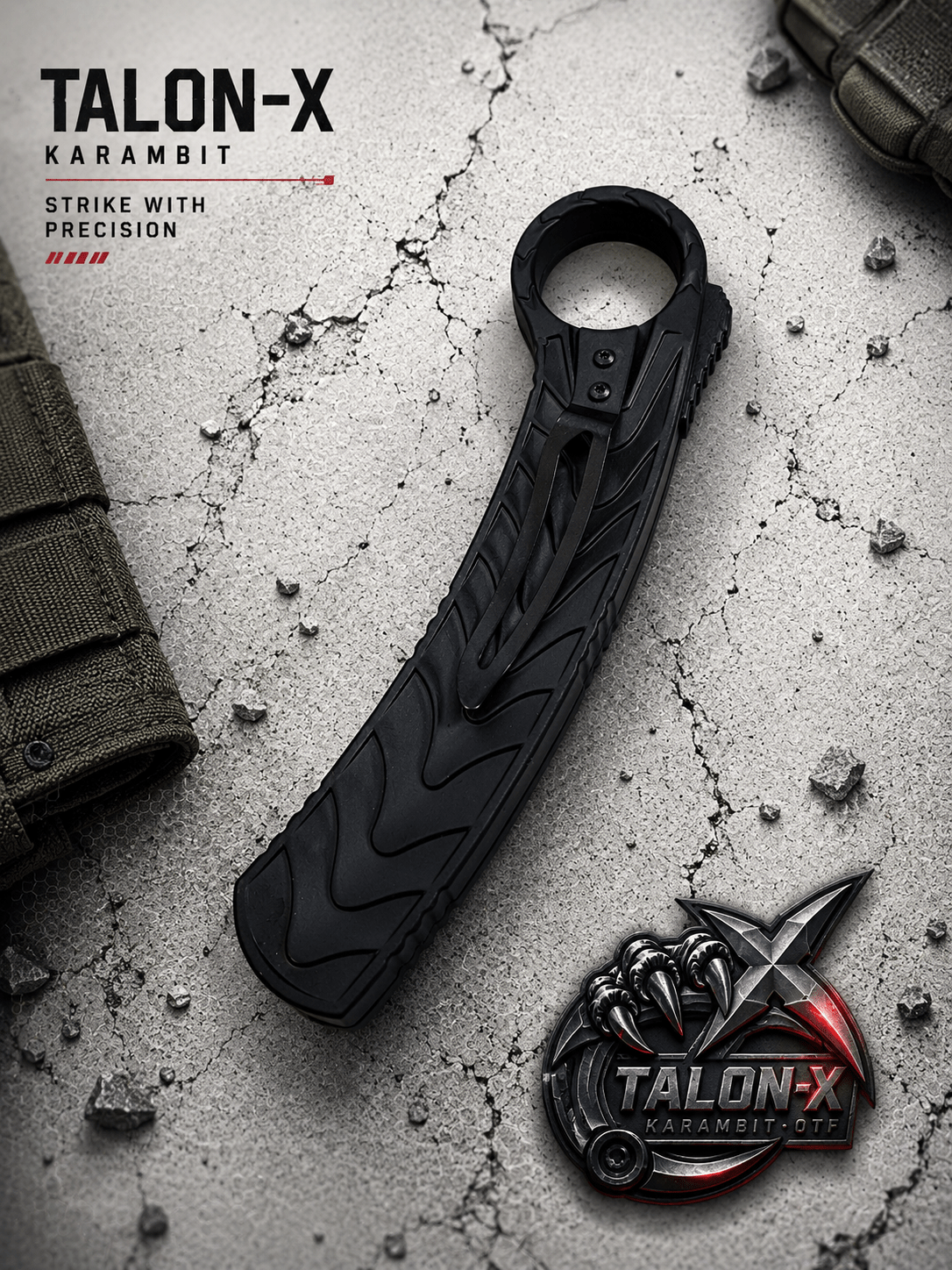 Talon-X Karambit OTF Automatic Knife - Hawksbill Satin
