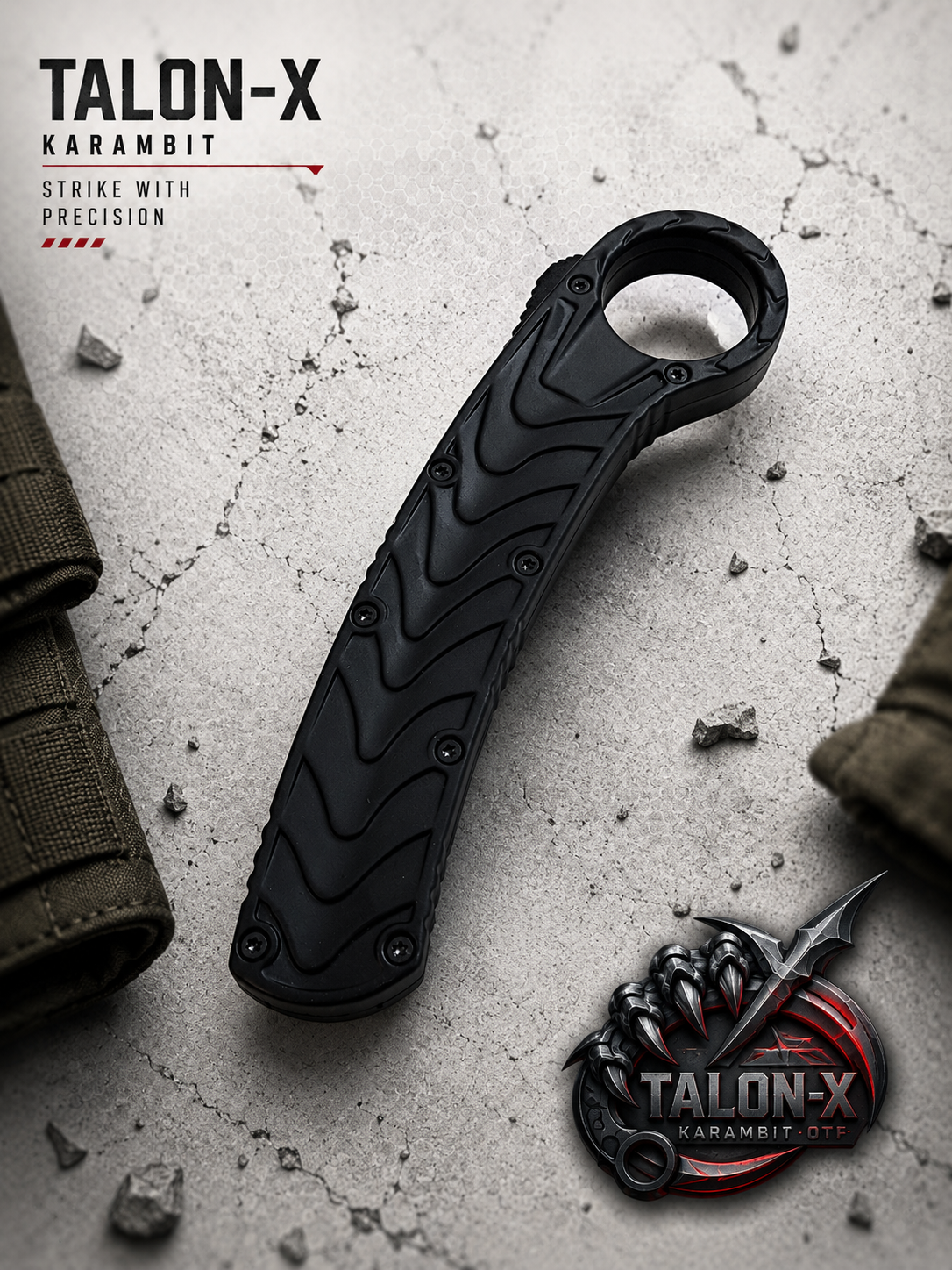 Talon-X Karambit OTF Automatic Knife - Hawksbill Satin